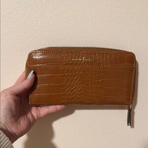 Brown Croc Embossed Wallet